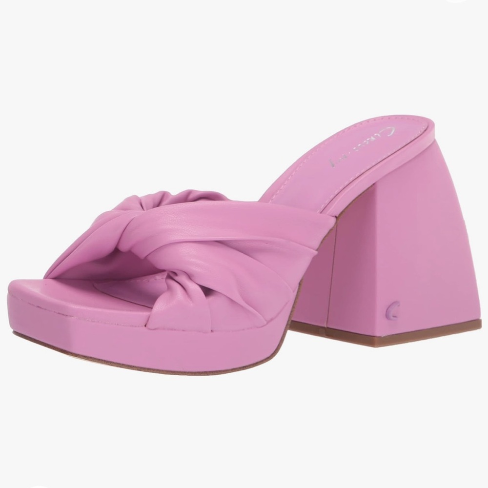Circus By Sam Edelman Marianna Pink Chunky Heel Sandals Size 6.5